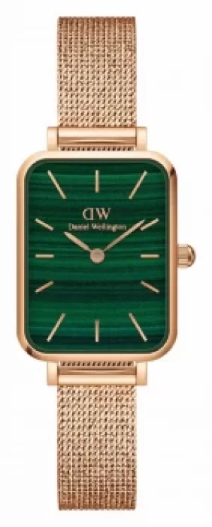 Image of Daniel Wellington Quadro Womens Rectangular Green Dial Watch