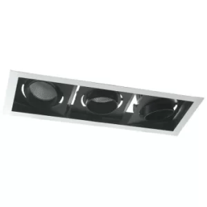 Image of Fan Europe APOLLO LED 3 Light Recessed Adjustable Downlight Black 4800lm 4000K 40.2x15x9.4cm