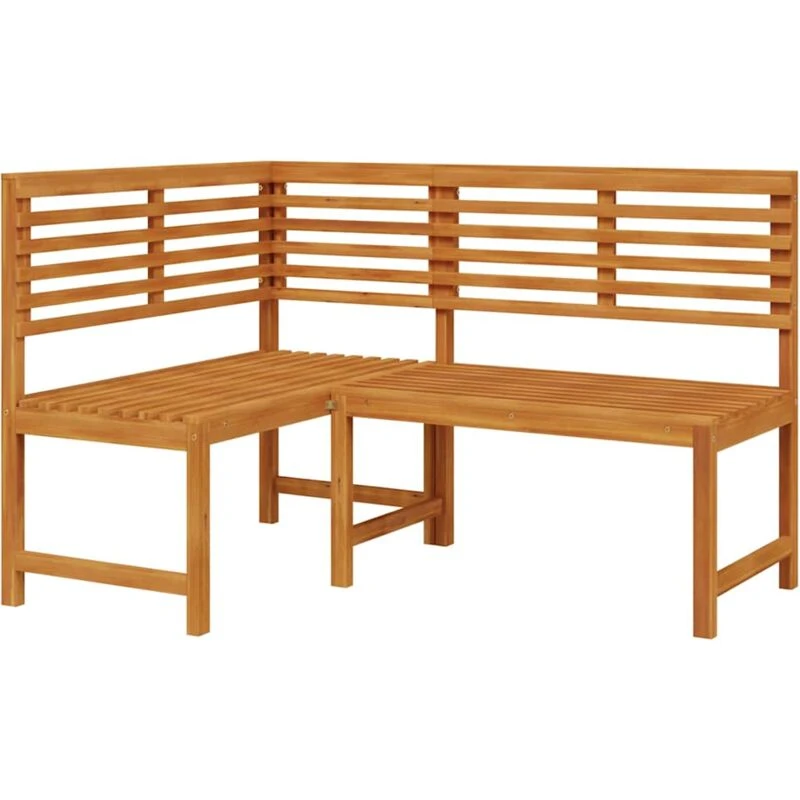 Image of VIDAXL Garden Corner Bench 140cm Solid Acacia Wood Vidaxl 8720286143551