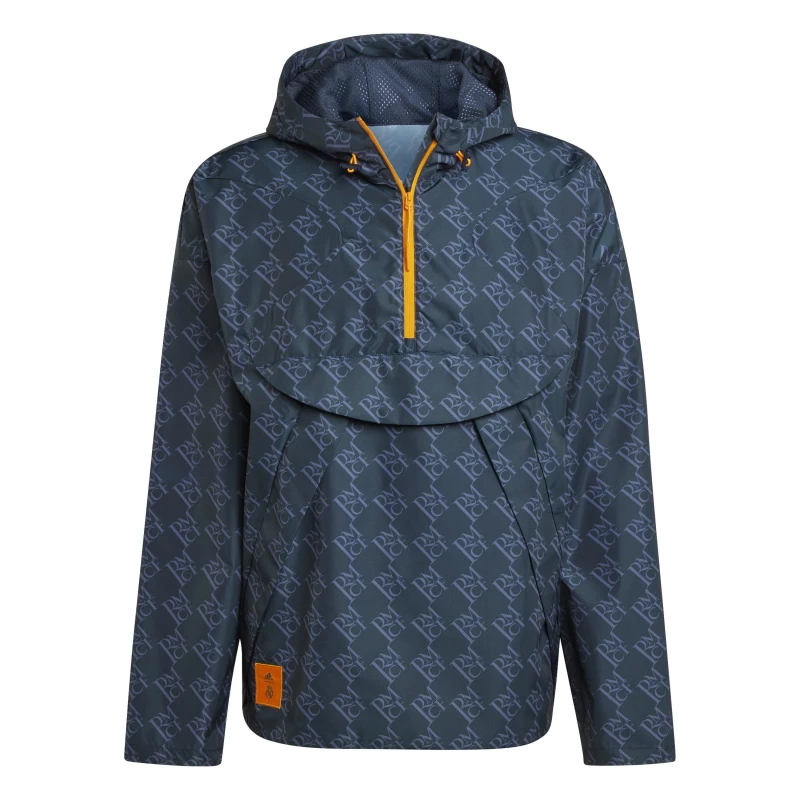 Image of adidas Mens adidas Real Madrid SZN Rain Jacket 24/25 Night Navy male S