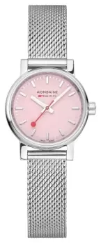 Image of Mondaine MSE.26130.SM Womens Evo2 Pink Dial Steel Mesh Watch