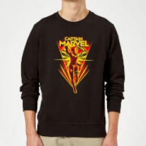Image of Captain Marvel Freefall Sweatshirt - Black - XXL