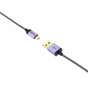 Image of Verbatim Metallic USB to Micro USB Cable (0.3m) 66014 - Purple
