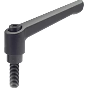 Image of GN300-45-M6-25-SW Adjustable Hand Lever; Black, Male