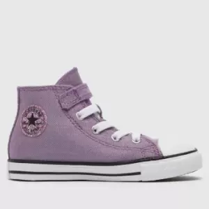 Image of Converse Purple Hi Underwater Glitter Girls Toddler Trainers
