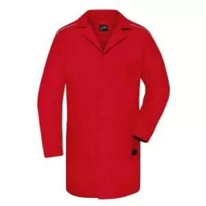 Image of James and Nicholson Adults Unisex Work Coat (3XL) (Red)