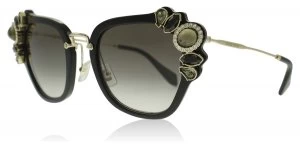 Image of Miu Miu MU03SS Sunglasses Black 1AB0A7 51mm