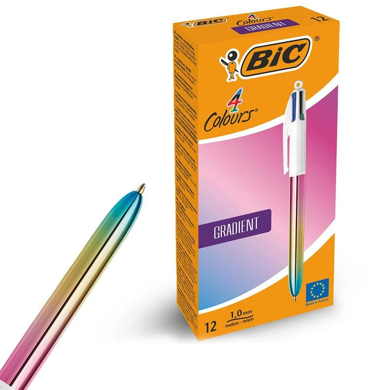 Image of Bic 4 Colour Gradient - Box of 12 Multicolor Unisex