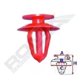 Image of ROMIX Clip, trim-/protection strip OPEL 603012 2345959