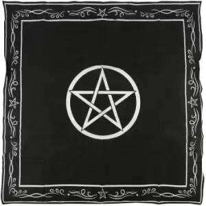 Image of Something Different Pentagram Altar Cloth (70cm x 70cm) (Black/White) - Black/White