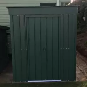 Image of 5' x 3' Lotus Heritage Green Pent Metal Shed (1.48m x 0.93m)