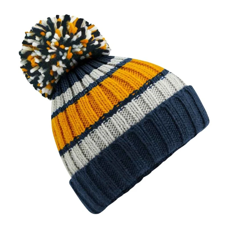 Image of Beechfield Beechfield Men Hygge Striped Beanie Multi One Size Male 5059958683747