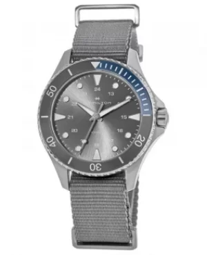 Image of Hamilton Grey Dial Textile Strap Mens Watch H82211981 H82211981