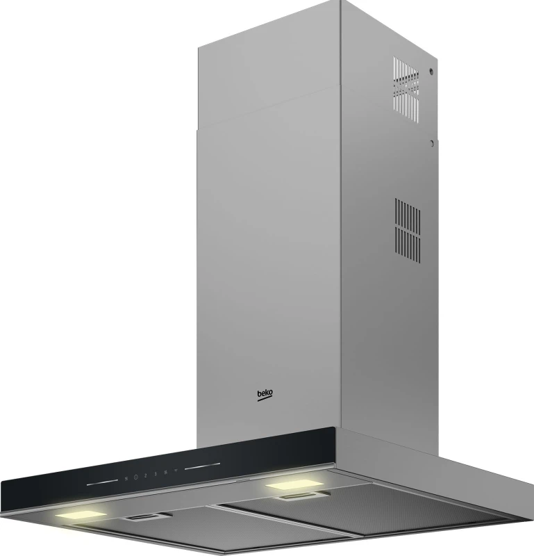 Image of Beko BHCB66441BBH 60cm Chimney Cooker Hood - Stainless Steel