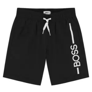 Image of Boss Logo Swim Shorts - Black