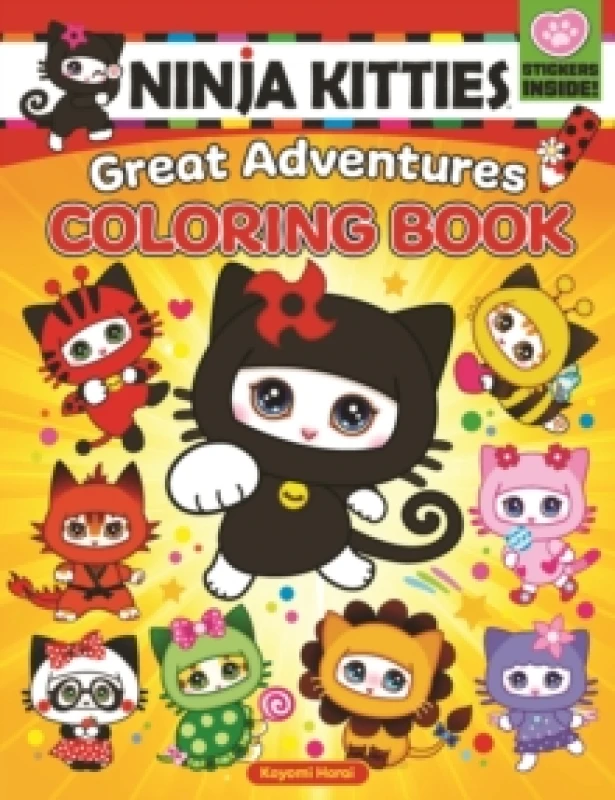 Image of Kayomi Harai Ninja Kitties Great Adventures Coloring Book Multi unisex