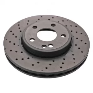 Image of Pair of Brake Discs 44188 by Febi Bilstein Front Axle