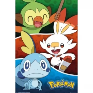 Image of Pokemon Galar Starters Poster