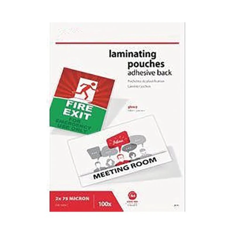 Image of 5 Star Adhesive Back Laminating Pouches A4 150 Micron Gloss (100 Pack) 944467