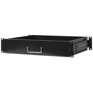 Image of Intellinet 19" Drawer Shelf 2U Shelf Depth 350mm Max 30kg Black Three Year Warranty