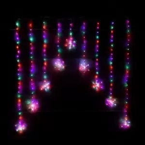 Image of Premier Decorations Pin Wire 1.2m Snowflake Curtain Christmas Lights