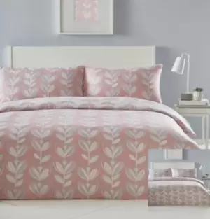 Image of Escada Coral Single Duvet Cover Set Reversible Minimalistic Bedding