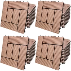 Image of WPC Decking Tiles Waterproof Flooring Terrace Balcony Garden Patio Outdoor Sidewalks Composite Deck Floor 44x Mosaik terrakotta (de)