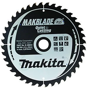 Image of Makita B 08654 Makblade Plus 40 Teeth Circular Saw Blade 260 x 30mm