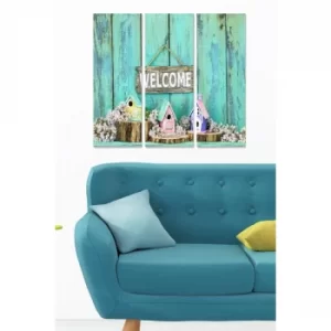 Image of MDF401744317 Multicolor Decorative MDF Painting (3 Pieces)