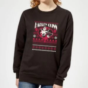 Image of DC Harley Quinn Womens Christmas Sweatshirt - Black - M