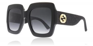 Image of Gucci GG0102S Sunglasses Black / Grey 001 54mm