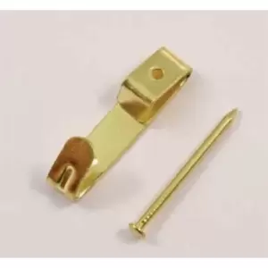 Image of Small Picture Hook - Brass - 8 Pack