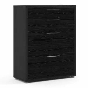 Image of Prima Office Storage With 2 Drawers And 2 File Drawers In Black Woodgrain