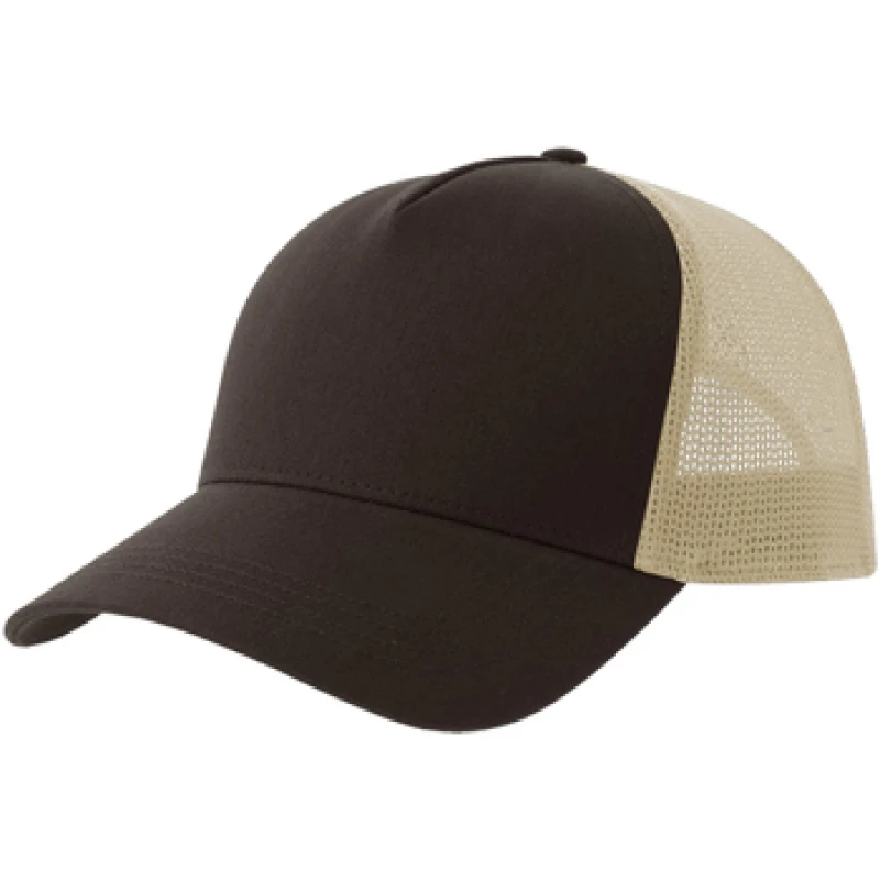 Image of Atlantis Atlantis Men Rapper 5 Panel Cotton Trucker Cap in Brown Brown One Size Male 5063703708289