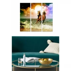 Image of MDFFTR1014 Multicolor Decorative MDF Painting (3 Pieces)