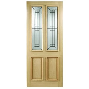 Image of Wickes Malton External Oak Veneer Door Glazed 2 Panel 1981 x 838mm