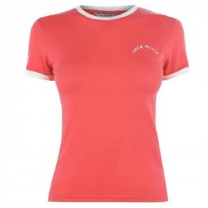Image of Jack Wills Trinkey Ringer T Shirt - Red
