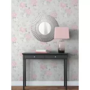Image of Muriva Rosalind Floral Pink Wallpaper