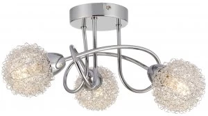 Image of Wickes Totas LED Brushed and Polished Chrome 3 Bar Spotlight - 2.7W