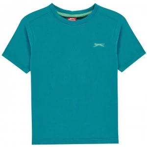 Image of Slazenger Plain T Shirt Junior Boys - Teal Blue