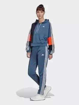 Image of adidas Bold Block Tracksuit, Grey, Size 2XL, Women