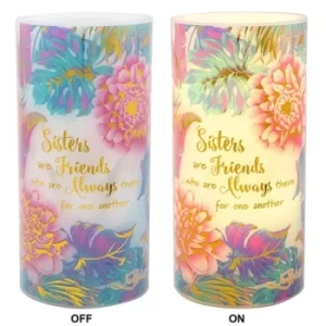 Image of Floral Flicker LED Candle Sister