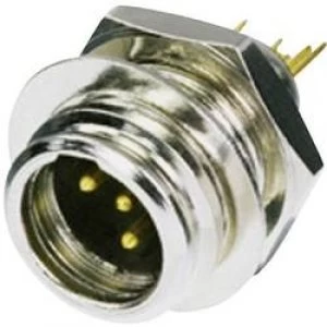 Image of XLR connector Plug vertical mount Number of pins 4 Silver Rean AV RT4MP