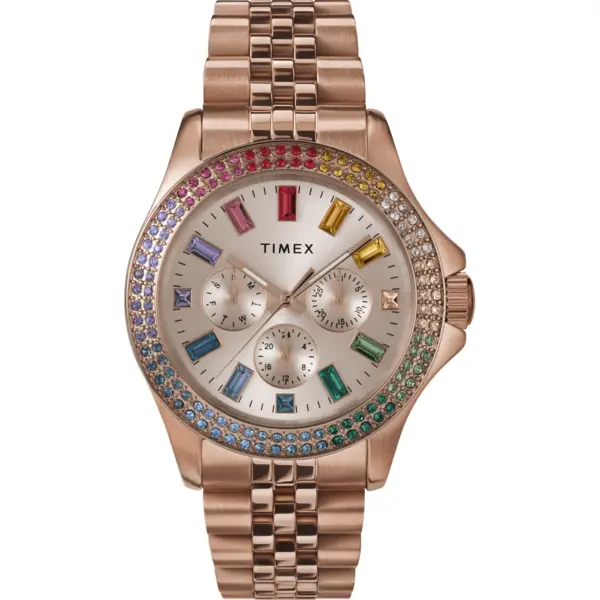 Image of Timex Watches Ladies Kaia Rose Gold-Tone Watch TW2W34200
