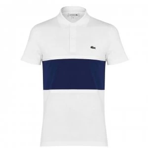 Image of Lacoste Colour Block Polo Shirt - White NL3