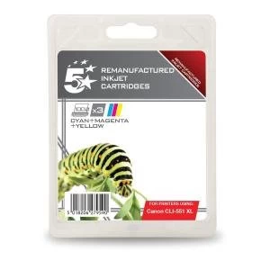 Image of 5 Star Office Supplies Canon CLI 551XLVP Tri Colour Set Yield 274 Pages