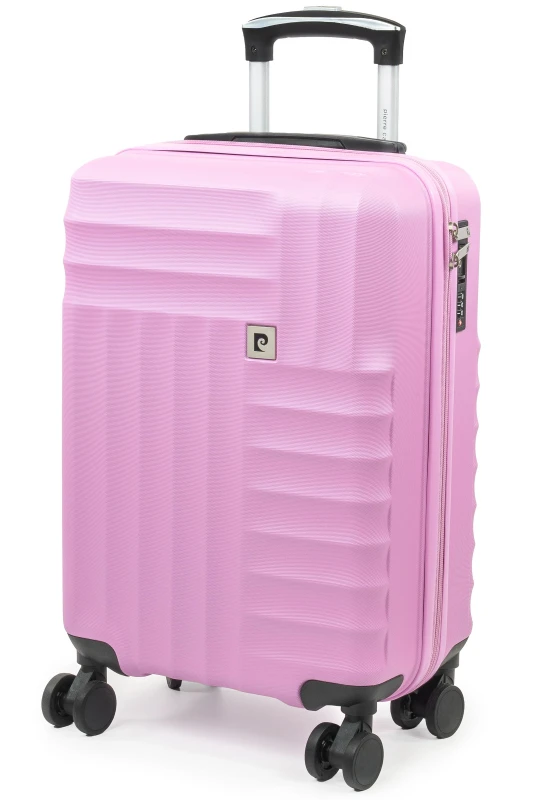 Image of Pierre Cardin Soleil 22" Wheeled Carry On Hard Sided Cabin Suitcase TSA Luggage Pink in Pale Pink Size: Small Pale Pink Unisex Small