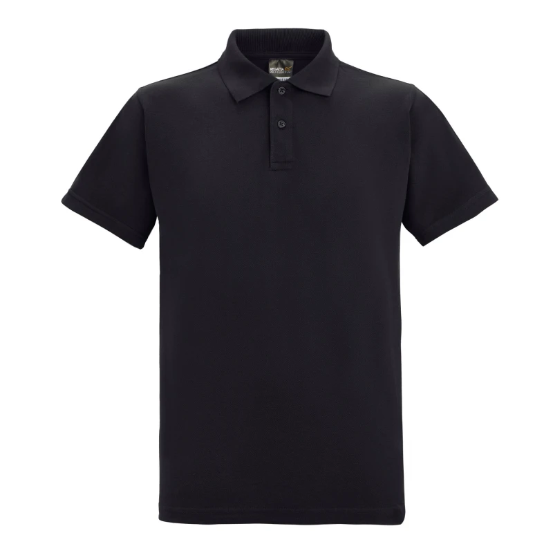 Image of Regatta Professional Mens Pique Polo Shirt in Black Size: XS Black Male XS