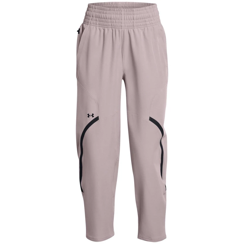 Image of Under Armour Womens Unstoppable Open Hem Woven Tracksuit Joggers Grey female 8 (XS)
