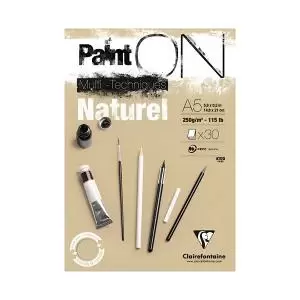 Image of Clairefontaine Paint On Pad Kraft 250gsm 30 Sheets A5 Pack of 4 96539C